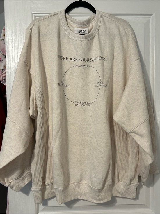 aerie Tops - aerie Halloween Cream Graphic Sweatshirt - 'There Are Four Seasons'